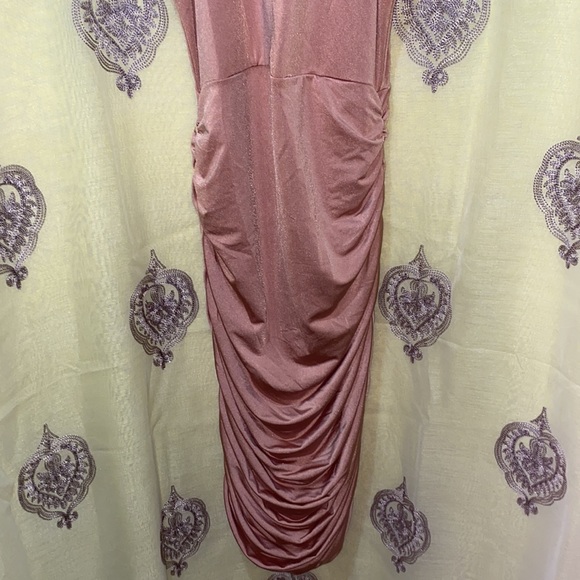 SOPRANO PINK HALTER POLYESTER/SPANDEX ELASTIC SIDE, DRESS SZ S - Picture 5 of 12